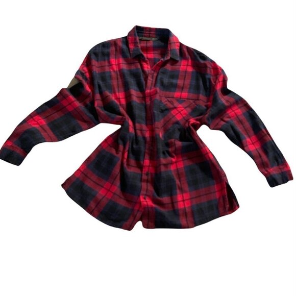 Zara Trafaluc M Plaid Soft Cotton Flannel Button Front Shirt Multicolor 199L - Picture 1 of 8